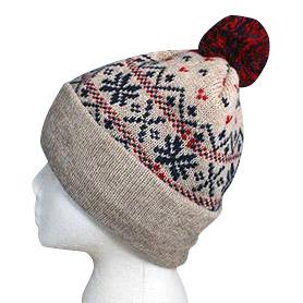 Snowflake Pom-Pom Alpaca Hat - Mercantile Mountain