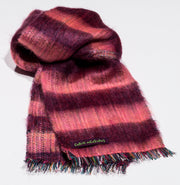 Kids Alpaca Berry Striped Scarf - Mercantile Mountain