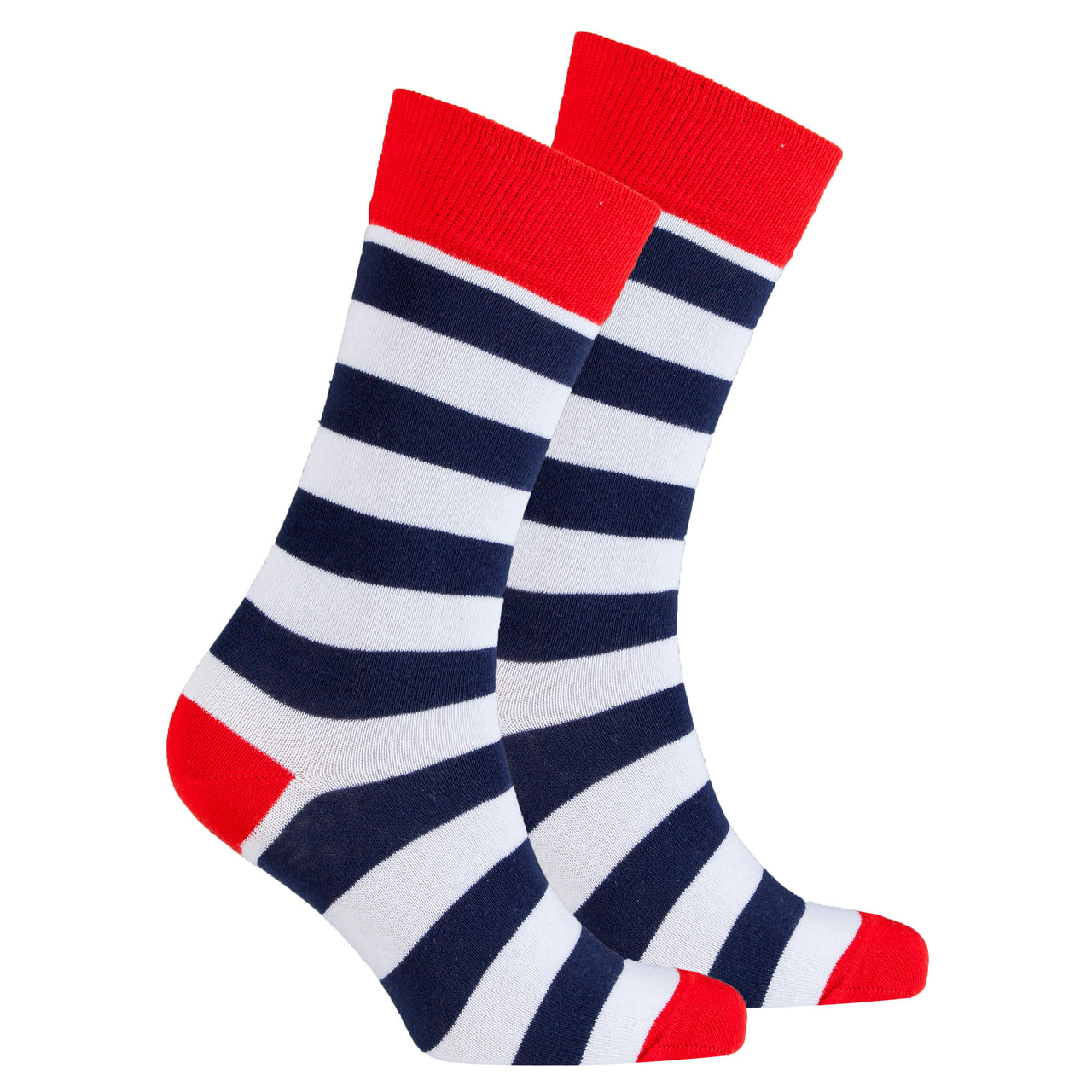 Men's Navy-White Stripes Socks - Mercantile Mountain