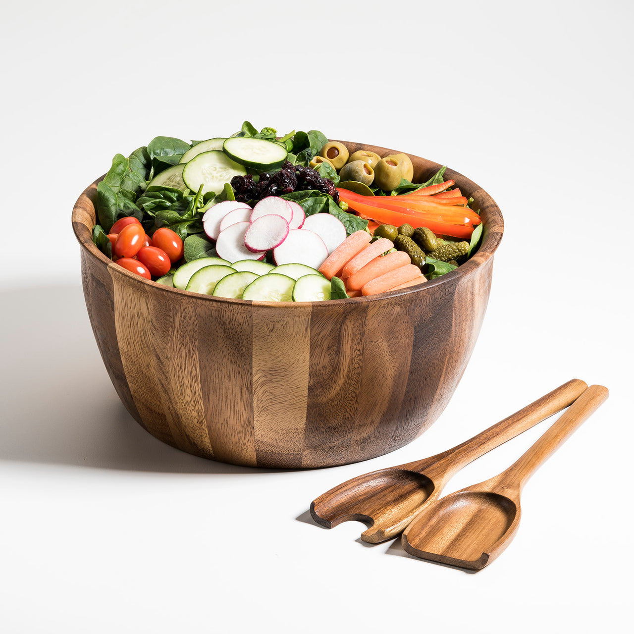 X-Large Salad Bowl with Servers - Mercantile Mountain