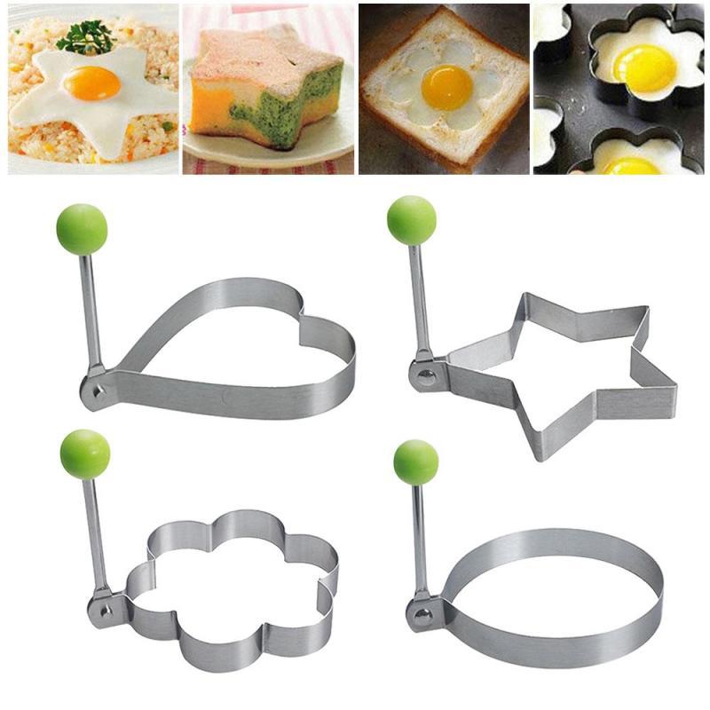 Stainless Steel 5 pc Egg and Pancake Mold Set - Mercantile Mountain